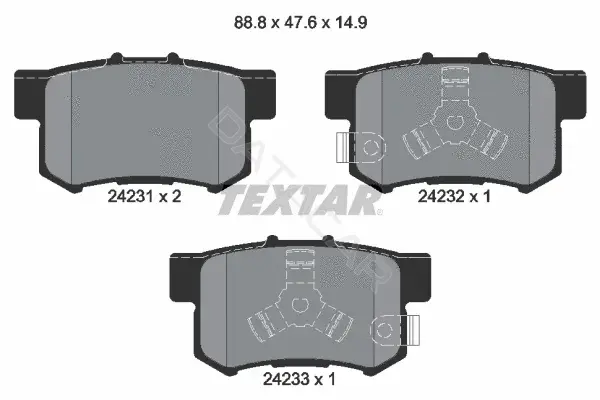 Тормозные колодки TEXTAR 2423101