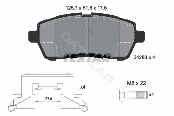 Тормозные колодки TEXTAR 2428302