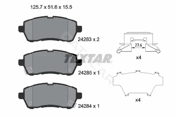 Тормозные колодки TEXTAR 2428303