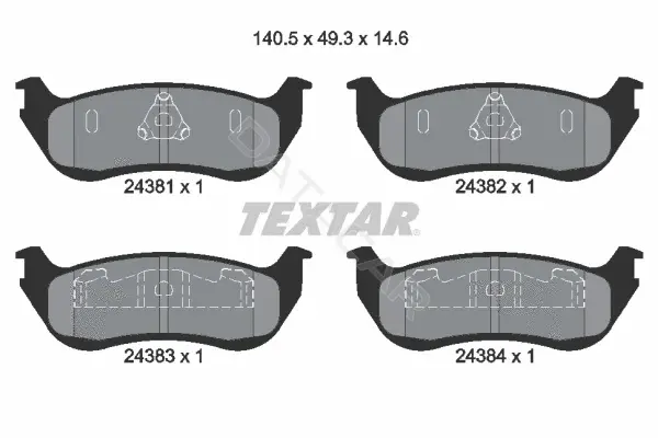Тормозные колодки TEXTAR 2438101