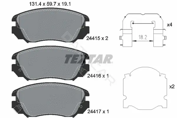 Тормозные колодки TEXTAR 2441501