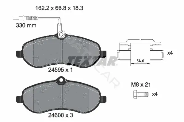 Тормозные колодки TEXTAR 2459501