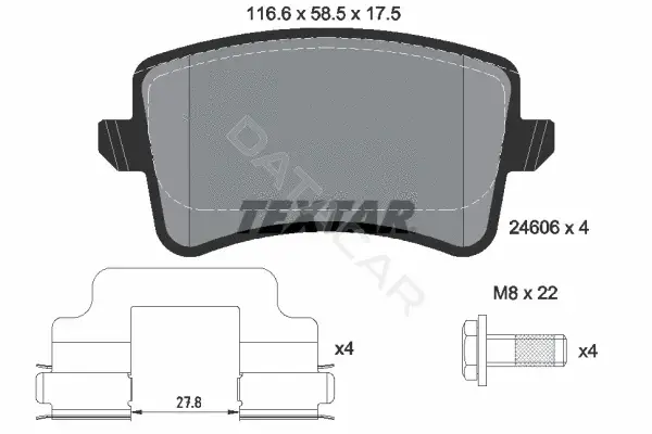 Тормозные колодки TEXTAR 2460601