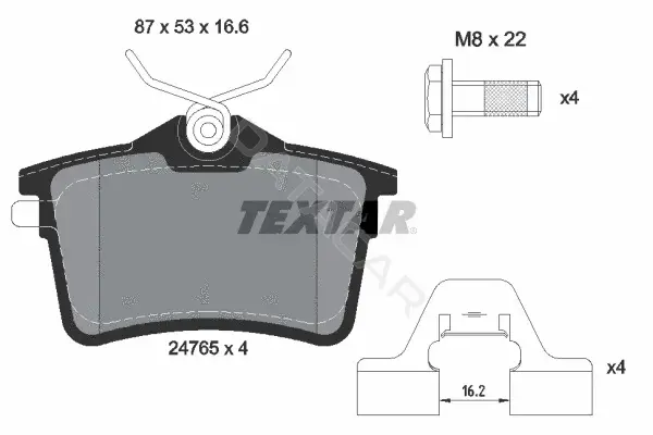 Тормозные колодки TEXTAR 2476501