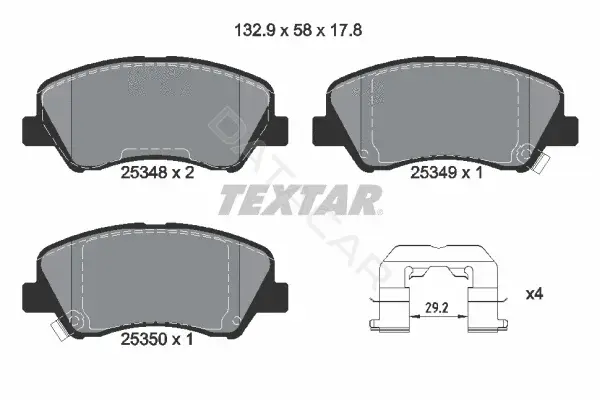 Тормозные колодки TEXTAR 2534801