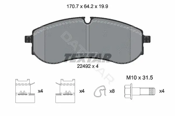 Тормозные колодки TEXTAR 2249201