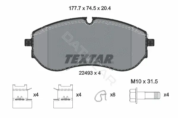 Тормозные колодки TEXTAR 2249301