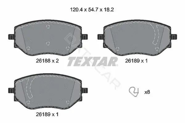 Тормозные колодки TEXTAR 2618801