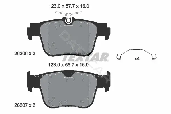 Тормозные колодки TEXTAR 2620601