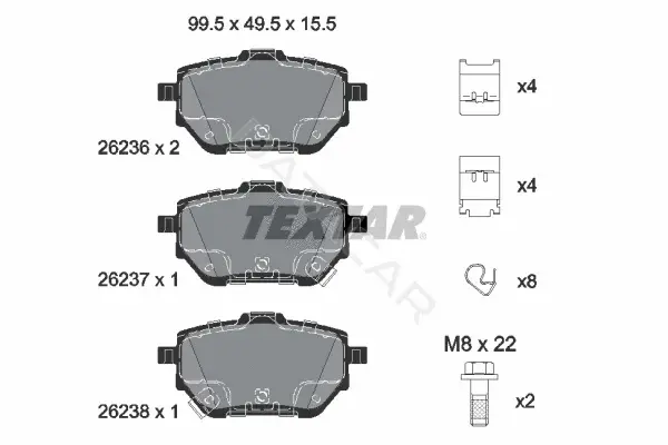 Тормозные колодки TEXTAR 2623601