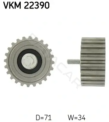 Ролик обводной ремня грм SKF VKM22390