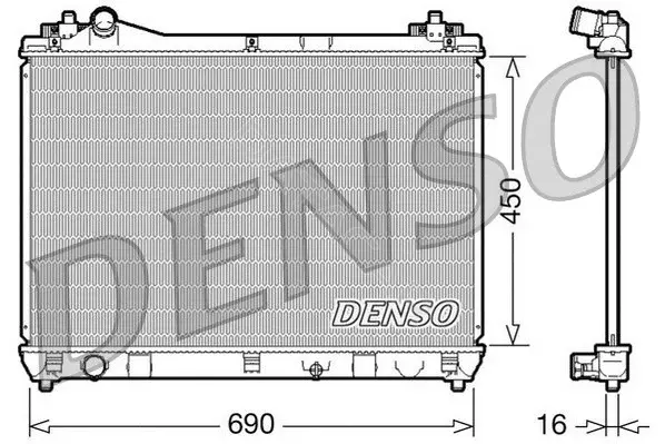 Радиатор охлаждения DENSO DRM47016