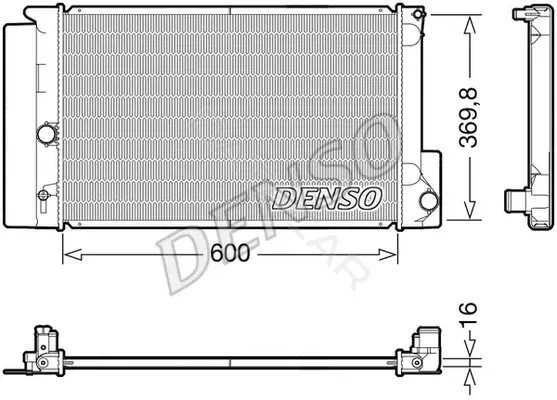 Радиатор охлаждения DENSO DRM50126