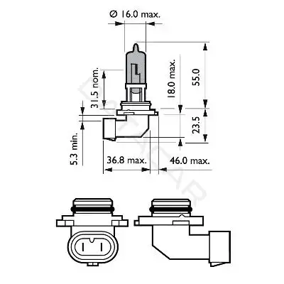 Лампочки PHILIPS 9006WVUB1