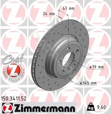 Тормозные диски ZIMMERMANN 150.3411.52