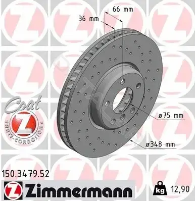 Тормозные диски ZIMMERMANN 150.3479.52