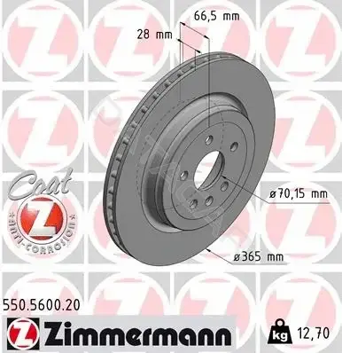 Тормозные диски ZIMMERMANN 550.5600.20
