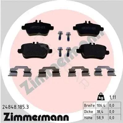 Тормозные колодки ZIMMERMANN 24848.185.3