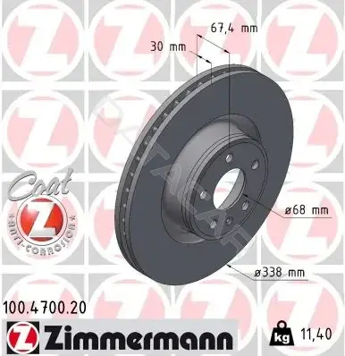 Тормозные диски ZIMMERMANN 100.4700.20