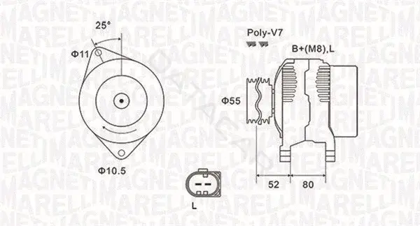 Генератор MAGNETI MARELLI 063731837010
