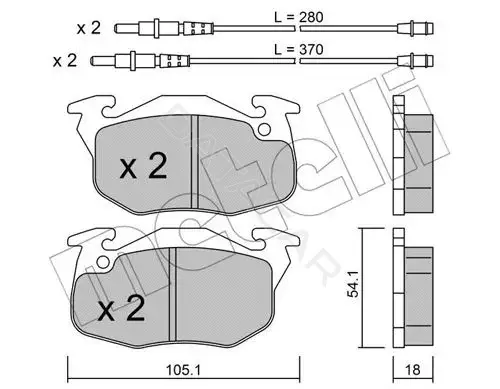 Тормозные колодки METELLI 22-0037-1