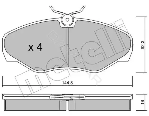 Тормозные колодки METELLI 22-0338-2
