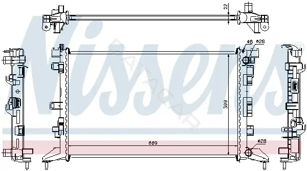Радиатор охлаждения NISSENS 637602