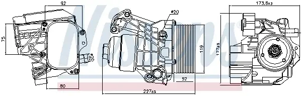 Масляный радиатор двигателя NISSENS 91312