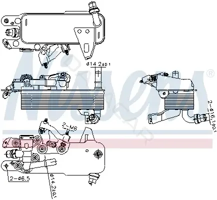 Масляный радиатор двигателя NISSENS 91480