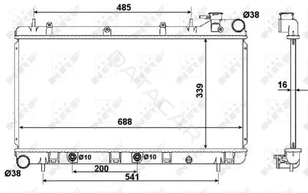 Радиатор охлаждения NRF 58372