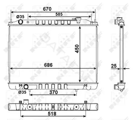 Радиатор охлаждения NRF 58418