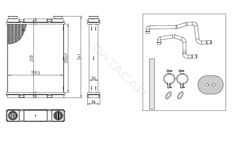 Радиатор печки NRF 54429