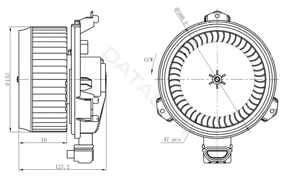Моторчик печки NRF 34277