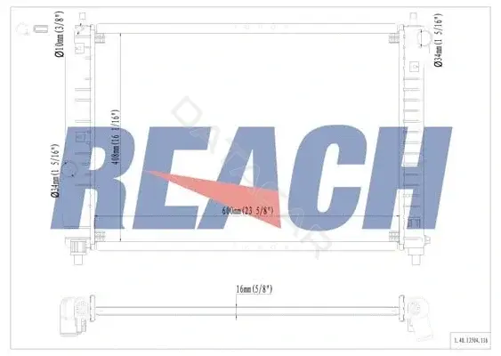 Радиатор охлаждения REACH 1.40.13504.116