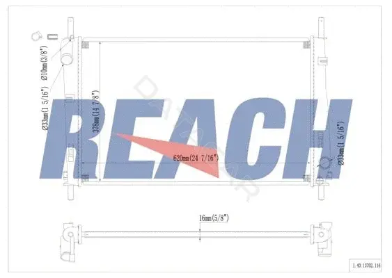 Радиатор охлаждения REACH 1.40.13702.116