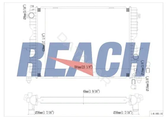 Радиатор охлаждения REACH 1.40.14921.142