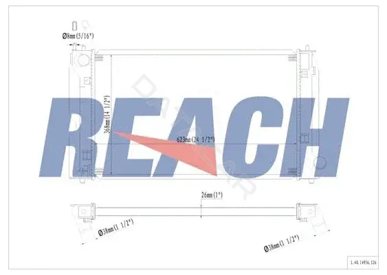 Радиатор охлаждения REACH 1.40.14956.126