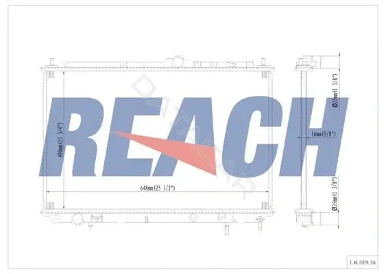 Радиатор охлаждения REACH 1.40.15239.116