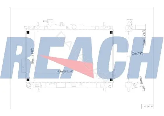 Радиатор охлаждения REACH 1.40.15417.122
