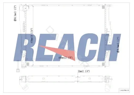Радиатор охлаждения REACH 1.40.20748.132