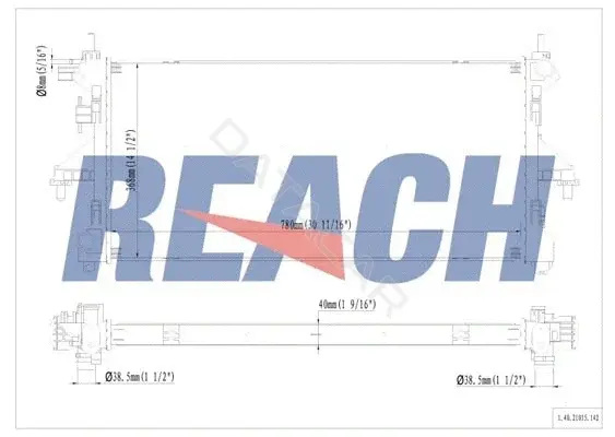 Радиатор охлаждения REACH 1.40.21015.142