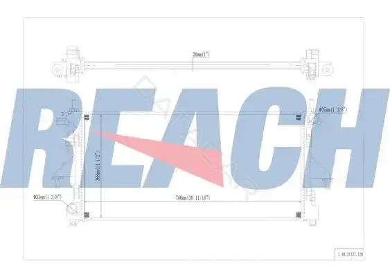 Радиатор охлаждения REACH 1.40.21127.126