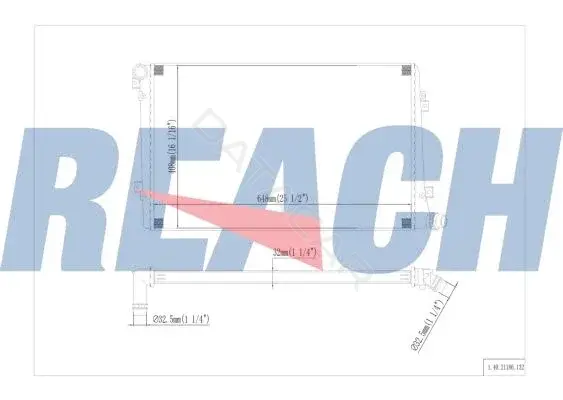 Радиатор охлаждения REACH 1.40.21186.132