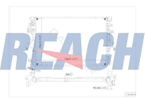 Радиатор охлаждения REACH 1.40.21428.126