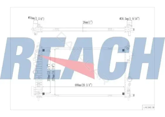 Радиатор охлаждения REACH 1.40.21632.126
