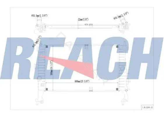 Радиатор охлаждения REACH 1.40.22049.122