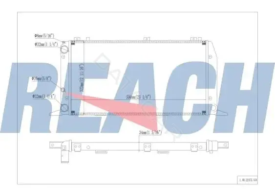 Радиатор охлаждения REACH 1.40.22375.534