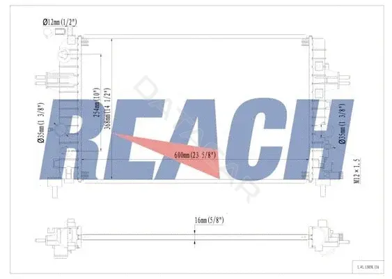 Радиатор охлаждения REACH 1.41.13058.116