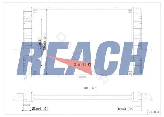 Радиатор охлаждения REACH 1.41.1851.132