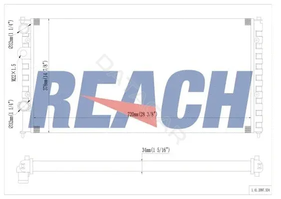 Радиатор охлаждения REACH 1.41.2097.534